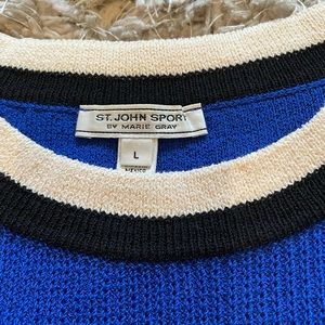 St. John Sport Blue and Black Tank Top